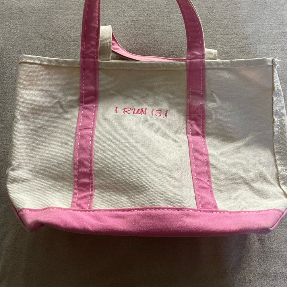 LL BeanPink and Beige Tote Bag